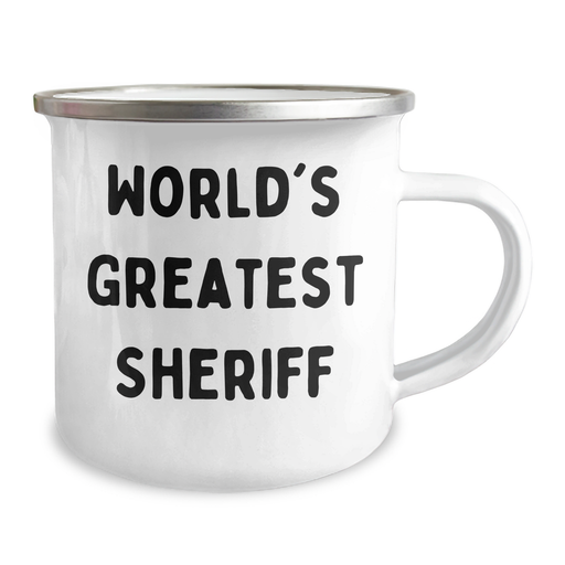 World's Greatest Sheriff Funny Camping Mug, Sheriff Gifts for Men, Unique Father's Day Unique Gifts from Family, Perfect for Camping Enthusiasts - Image 2