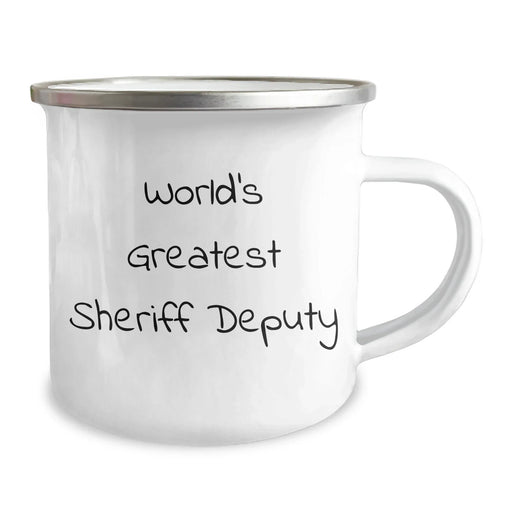 Funny Sheriff Deputy Gifts from Men for World's Greatest Sheriff Deputy Camping Mug - Unique Mother's Day Unique Gifts - Image 2