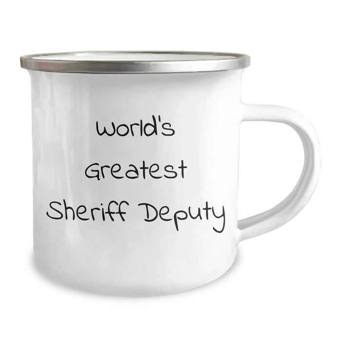 Funny Sheriff Deputy Gifts from Men for World's Greatest Sheriff Deputy Camping Mug - Unique Mother's Day Unique Gifts - Image 2