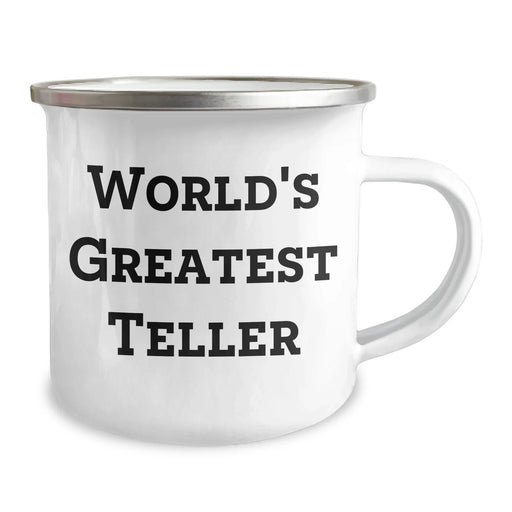 Funny World's Greatest Teller Gifts from Men for Mother's Day Unique Camping Mugs, Gifts for Teller Enthusiasts - Image 2