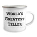 Funny World's Greatest Teller Gifts from Men for Mother's Day Unique Camping Mugs, Gifts for Teller Enthusiasts - Image 2