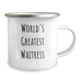 World's Greatest Waitress Funny Gifts from Men to Coworkers, Unique Camping Mug for Waitress on Father's Day - Image 2