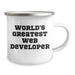 Funny World's Greatest Web Developer Gifts for Web Developer Dad Camping Mug, Perfect for Father's Day from Friends - Image 2