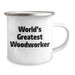 Funny Woodworker Gifts from Men to World's Greatest Woodworker on Father's Day - 12oz Camping Mug - Image 2