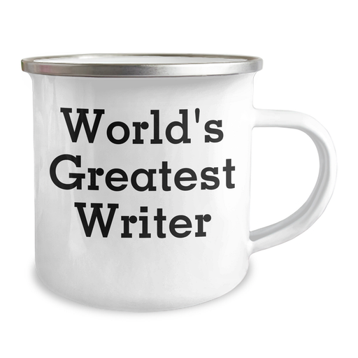 Writer Gifts from Friends, World's Greatest Writer Funny Quote Camping Mug for Dad on Father's Day, Unique Gifts for Him - Image 2