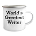 Writer Gifts from Friends, World's Greatest Writer Funny Quote Camping Mug for Dad on Father's Day, Unique Gifts for Him - Image 2