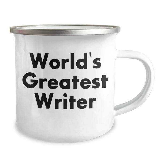 Funny World's Greatest Writer Gifts for Men, Camping Mug with Inspirational Quote, Father's Day Unique Gifts from Family - Image 2
