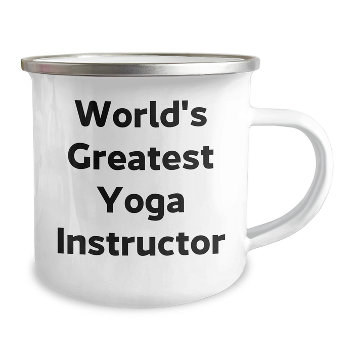 Yoga Instructor Gifts for Men from World's Greatest Yoga Instructor Funny Camping Mug, Unique Father's Day Unique Gift for Him, 12 oz Stainless Steel with Enamel Finish - Image 2