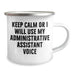Funny Administrative Assistant Gifts from Friends - Keep Calm Or I Will Use My Administrative Assistant Voice Camping Mug for Fathers Day - Image 2