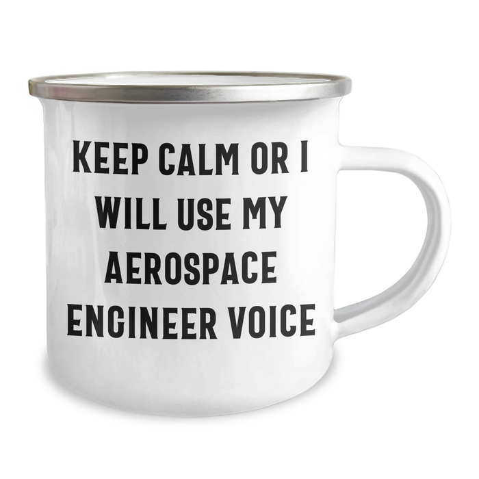 Aerospace Engineer Gifts, Funny Quote Camping Mug for Mother's Day, 12 oz Stainless Steel Enamel Finish, Gifts from Men to Women - Image 2