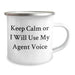 Funny Agent Gifts for Men - Keep Calm Or I Will Use My Agent Voice Camping Mug, Stainless Steel with Enamel Finish, Ideal Gift from Family, Friends, or Coworkers for Father's Day - Image 2