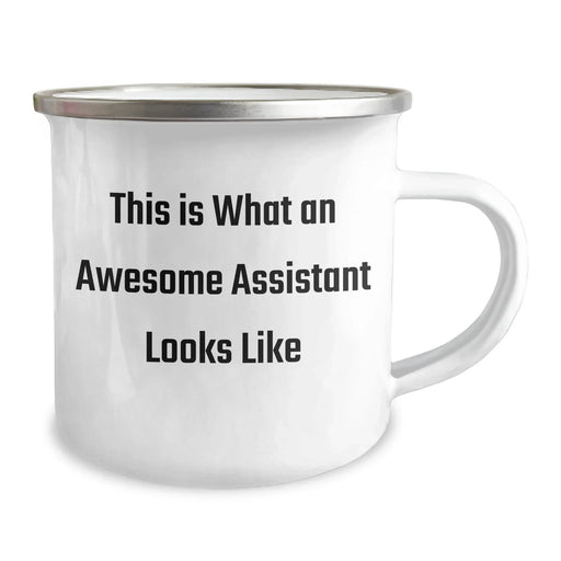 Funny Assistant Gifts for Men: 'This Is What An Awesome Assistant Looks Like' Stainless Steel Camping Mug for Father's Day - Image 2
