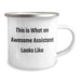 Funny Assistant Gifts for Men: 'This Is What An Awesome Assistant Looks Like' Stainless Steel Camping Mug for Father's Day - Image 2