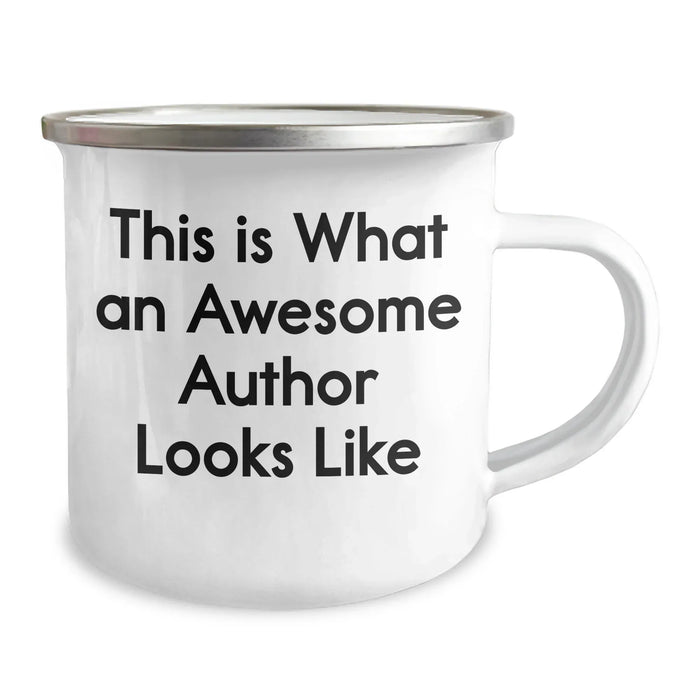 Funny Author Gifts from Friends for Father's Day - Camping Mug with 'This Is What An Awesome Author Looks Like' Quote - Image 2