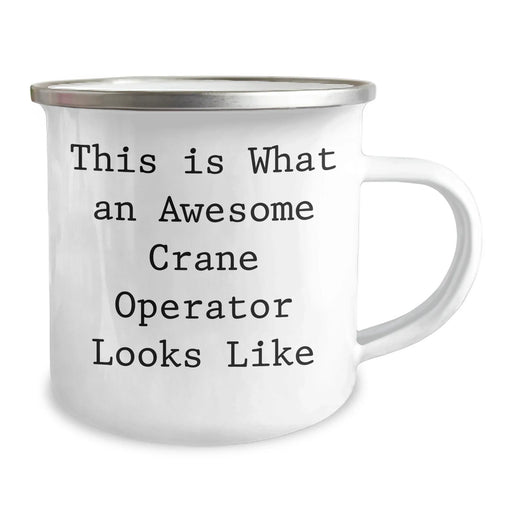 Crane Operator Gifts from Men - Camping Mug with 'This Is What An Awesome Crane Operator Looks Like' Quote, Father's Day Unique Gifts for Crane Operator, Men, Friends, Coworkers, Family - Image 2
