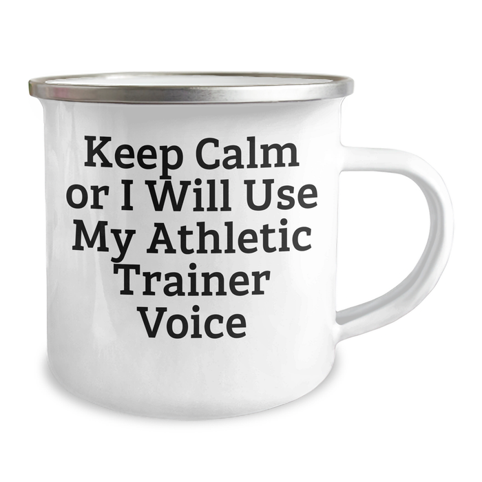 Athletic Trainer Gifts: Keep Calm Funny Quote Camping Mug, Father's Day Unique Gifts from Friends, Family - Image 2