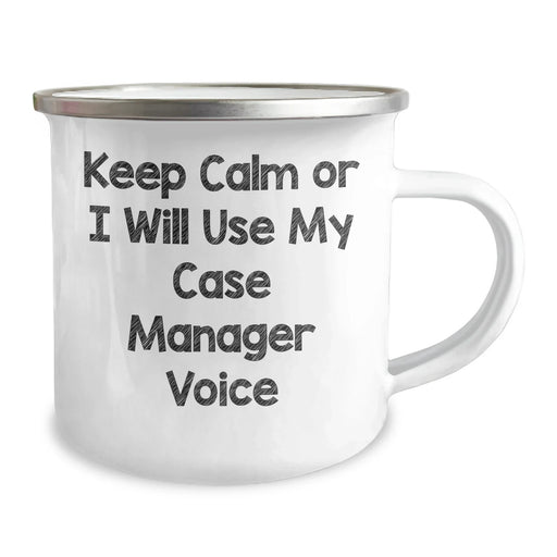 Funny Case Manager Gifts for Men - Keep Calm Or I Will Use My Case Manager Voice, Camping Mug for Dad, Father's Day Unique Gifts from Family - Image 2