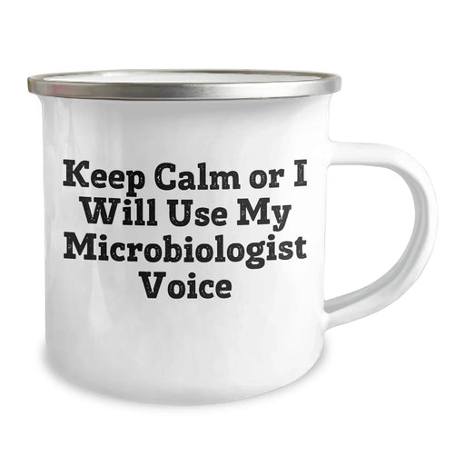Funny Microbiologist Gifts, Camping Mug for Men - Keep Calm, Gifts from Friends - Unique Father's Day Unique Gifts for Microbiologist Dad - Image 2