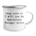 Funny Operations Manager Gifts, Keep Calm Or I Will Use My Operations Manager Voice Camping Mug for Dad, Father's Day Unique Gifts from Men - Image 2