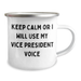 Vice President Camping Mug, Funny Quote for Father's Day Unique Gifts from Men to Vice Presidents, Keep Calm Or I Will Use My Vice President Voice - Image 2
