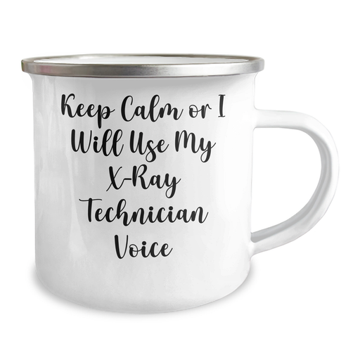 X-Ray Technician Gifts from Men - Keep Calm Or I Will Use My X-ray Technician Voice Camping Mug, Funny X-Ray Technician Unique Gifts for Father's Day - Image 2