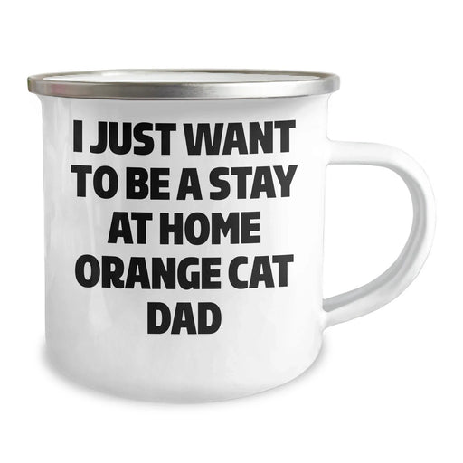 Funny Orange Cat Dad Gifts from Men to Orange Cat Lovers on Father's Day - Camping Mug - Image 2