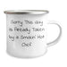 Funny Chef Gifts for Dad's Smokin' Hot Chef on Father's Day, Enamel Camping Mug from Friends - Image 2
