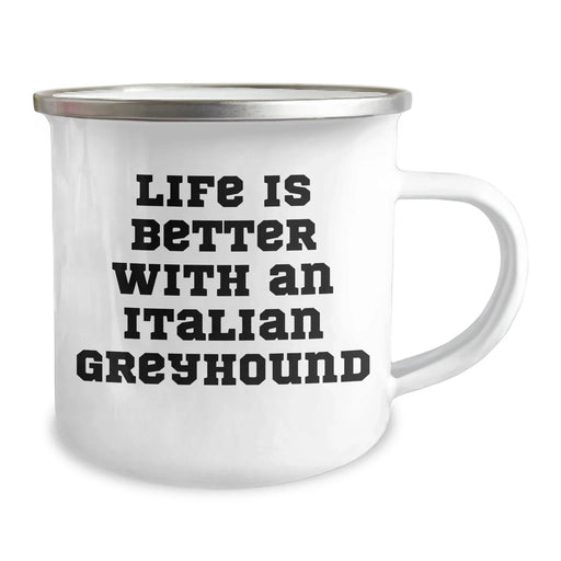 Funny Italian Greyhound Dog Gifts for Men from Family - Life is Better with an Italian Greyhound, Camping Mug, Father's Day Unique Gifts - Image 2