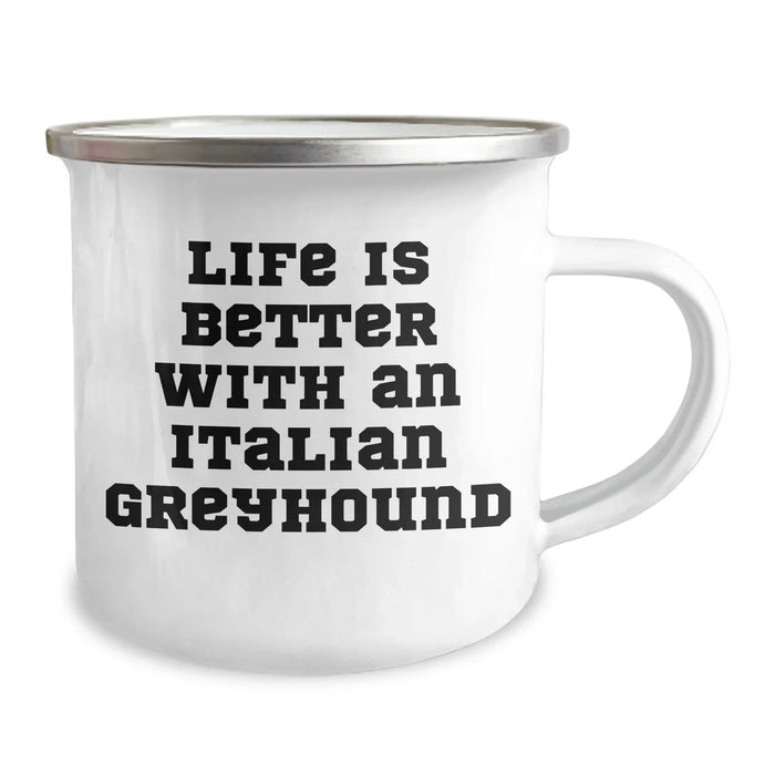 Funny Italian Greyhound Dog Gifts for Men from Family - Life is Better with an Italian Greyhound, Camping Mug, Father's Day Unique Gifts - Image 2