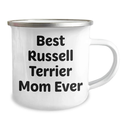 Best Russell Terrier Mom Ever Gifts for Father's Day | Funny Camping Mug for Russell Terrier Lovers | 12oz Enamel Stainless Steel, Permanent Print - Image 2