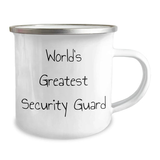 Funny World's Greatest Security Guard Gifts from Men to Security Guard Friends on Father's Day - Camping Mug, 12 oz, Stainless Steel with Enamel Finish - Image 2