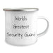 Funny World's Greatest Security Guard Gifts from Men to Security Guard Friends on Father's Day - Camping Mug, 12 oz, Stainless Steel with Enamel Finish - Image 2