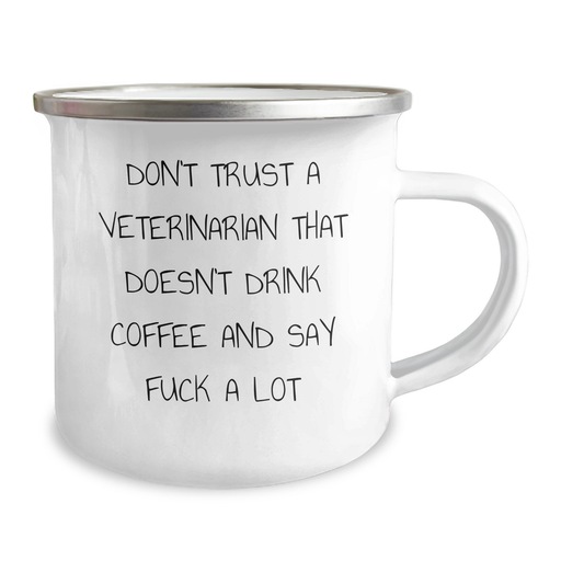 Veterinarian Gifts from Friends, Funny Quote Coffee Mug for Mother's Day, Camping Mug with Enamel Finish, 12 oz Capacity - Image 2