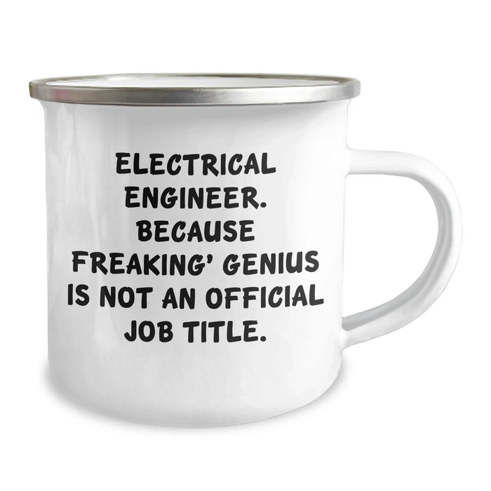 Electrical Engineer Gifts, Funny Quote, Camping Mug, Gifts from Friends for Dad's Special Day, 12 oz Stainless Steel with Enamel Finish - Image 2