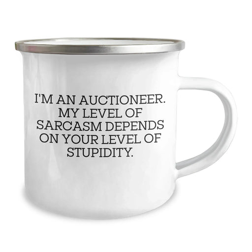 Funny Auctioneer Gifts, I'm An Auctioneer's Wife's Gift for His Graduation, Camping Mug for Men or Women - Image 2