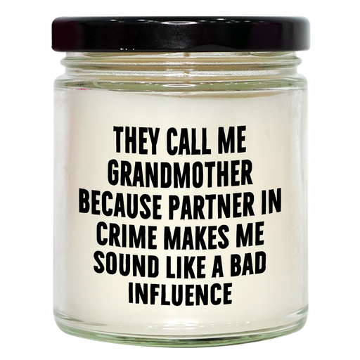 Grandmother Gifts: Funny Vanilla Soy Candle for Her, Perfect Graduation Gifts from Grandma, Unique and Thoughtful Presents for Grandkids - Image 1