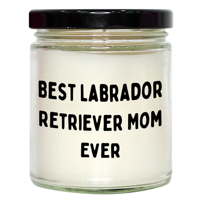 Funny Best Labrador Retriever Mom Ever Gifts - 9oz Vanilla Soy Candle for Father's Day Unique Gifts for Labrador Retriever Dog Lovers - Image 1