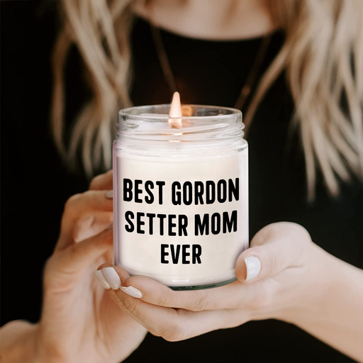 Gordon Setter Mom Ever, 9oz Vanilla Soy Candle for Father's Day Unique Gifts from Friends to Family - Image 2