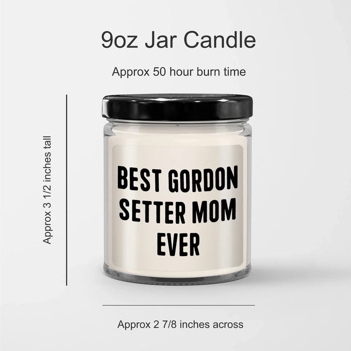 Gordon Setter Mom Ever, 9oz Vanilla Soy Candle for Father's Day Unique Gifts from Friends to Family - Image 3