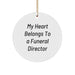 Funeral Director Gifts from Friends - 'My Heart Belongs To A Funeral Director' Circle Ornament for Funeral Director, Christmas Unique Gifts - Image 1