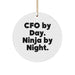 CFO By Day Ninja By Night CFO Gifts Circle Ornament Funny Quote Christmas Unique - Image 1