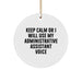Funny Administrative Assistant Gifts for Coworkers - Keep Calm Circle Ornament, White, Christmas Unique Presents - Image 1