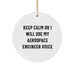 Funny Aerospace Engineer Gifts for Men from Friends, Keep Calm Circle Ornament for Christmas - Image 1