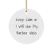 Funny Barber Gifts from Friends for Men Keep Calm Circle Ornament, White, Christmas Unique Presents - Image 1