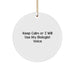 Biologist Gifts from Friends - Keep Calm Or I Will Use My Biologist Voice, Funny Circle Ornament for Christmas - Image 1