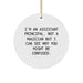 Funny Assistant Principal Gifts for Christmas: I'm Not a Magician But I Can See Why You Might Be Confused Circle Ornament for Assistant Principals, Funny Office Decor, Unique Christmas Unique Gifts - Image 1