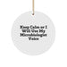 Funny Microbiologist Gifts, 'Keep Calm Or I Will Use My Microbiologist Voice' Circle Ornament, Christmas Uniques from Friends to Family - Image 1
