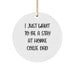 Collie Dog Gifts, Funny Quote Ornaments, Gifts from Men to Collie Dog Owners, Circle Ornament for Christmas Decor, I Just Want To Be A Stay At Home Collie Dad - Image 1
