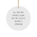 Concierge Gifts from Friends, 'All Men Are Created Equal But The Coolest Become A Concierge', Christmas Circle Ornament, Funny Quote Circle Ornament, Gifts for Concierge, Circle Ornament Gifts - Image 1