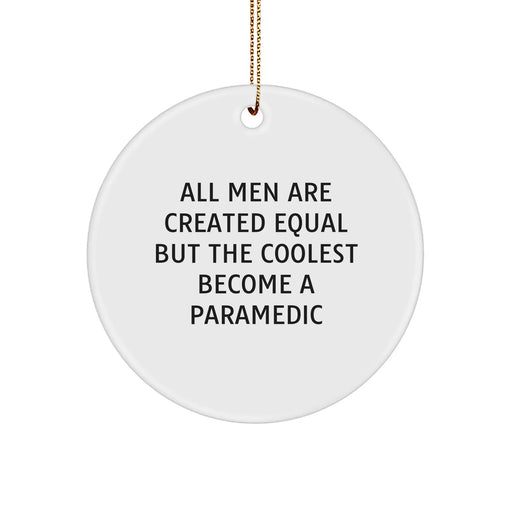Funny Rescue Worker Gifts for Men, Circle Ornament with Inspirational Quote, Christmas Unique Presents from Friends to Family - Image 1